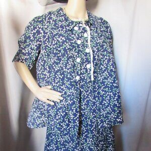 Vintage 1940 Era Dress Matching Jacket Home Tailored